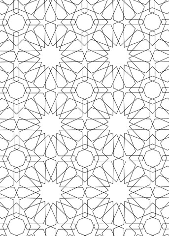 Islamic Pattern Coloring Page